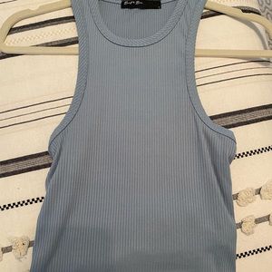 Blue & Black Womens Tank Top Set